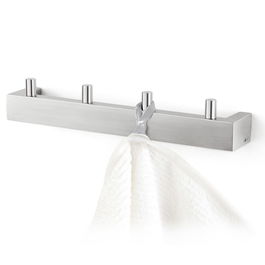 Zack Colgador de Pared 4 Ganchos Acero Inoxidable Mate Matt 26.5x4.7x4.8 cm